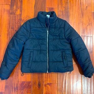 Black puffer jacket